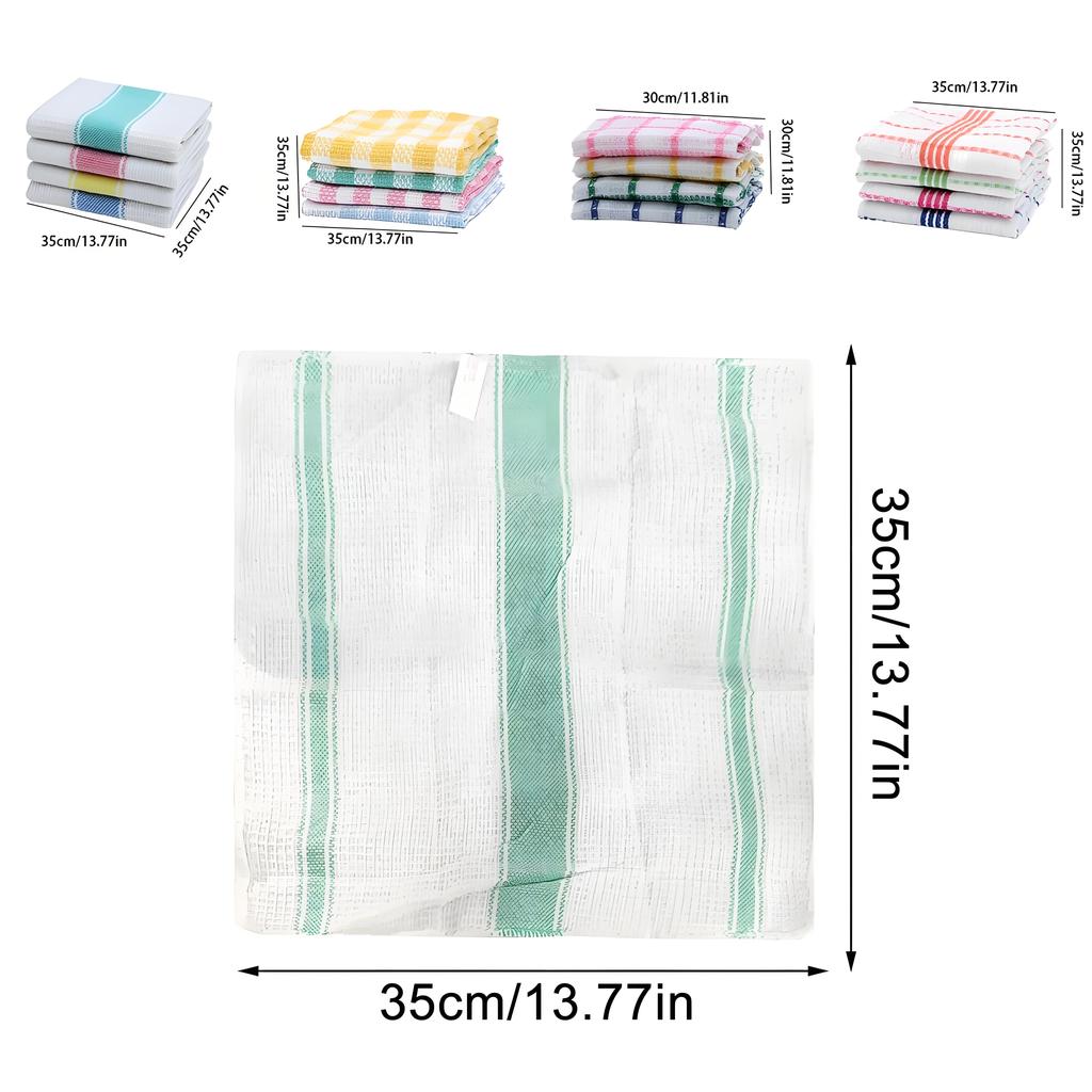 Kitchen Dishcloths for Washing Dishes 13.7x13.7 Inches Absorbent Dish Rags Cotton Scrubbing Cloths Dish Towels Sets Kitchen Dish