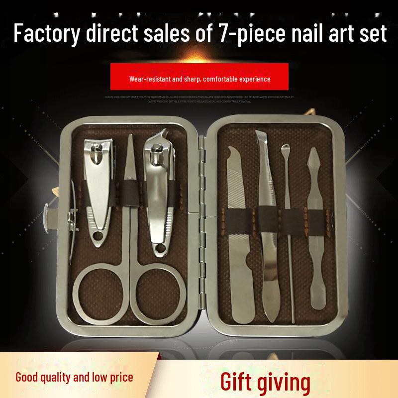 8-Piece Apple Nail Art Manicure Set with Nail Clippers