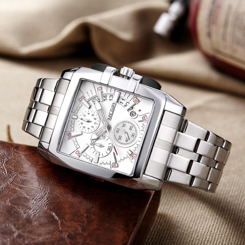 Multifunctional Men's Square Watch Model: 2018G - MEGIR 
