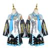 Miku Cosplay Full Silver Leather Fabric Costume Miku Cosplay Hats Costume Outfit JK Dress Sailor Uniform High School Uniform