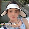 UPF + Double Ice Silk Sunscreen Hat Women's Summer Eaves New UV Protection Sunshade Empty Top Sun Hat