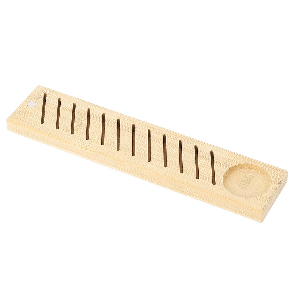 Embroidery Floss Bobbin Rack 12 Slots Bamboo Portable Rectangular Thread Plate Holder Sewing Supplie