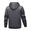 Men's Drawstring Pocket Solid Color Loose Warm Plus Fleece Casual Sports Hooded Sweatshirt