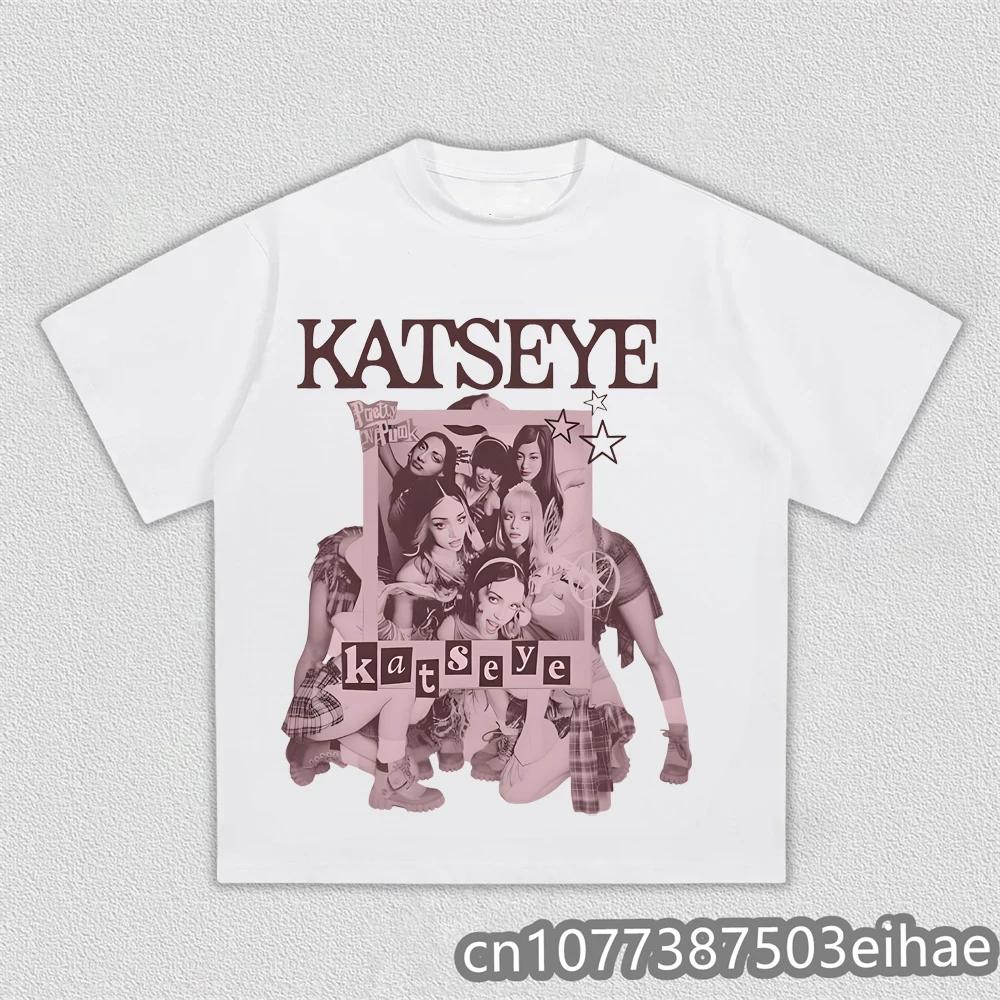 Katseye Unisex Korean Band Print Cotton TShirt Short Sleeve Casual Summer Top for Kids Unisex Unisex