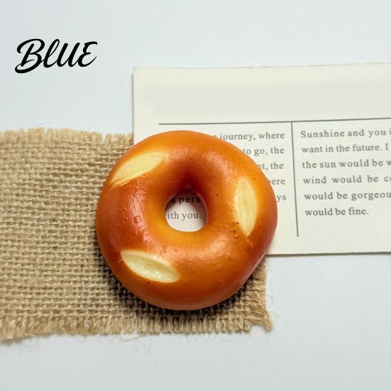 Compact Bag Accessory 2Pcs Pendant Simulated Bread Shape Keychain Charm