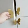 1 Pair Sturdy Butterfly Shaped Metal Finger Pulls Brushed Finish Drawer Cabinet Handles with Symmetrical Design Knobs