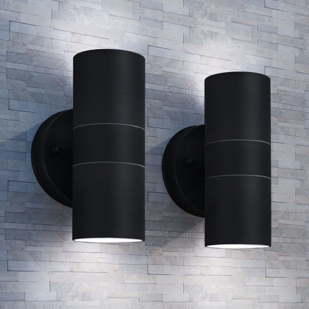 Outdoor Wall Lights 2 pcs Stainless Steel Up Down Lighting