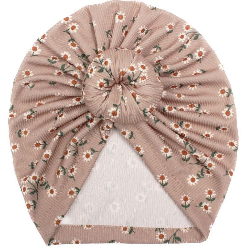 

New floral children s hat, printed donut baby Indian pullover hat, soft and comfortable baby hat