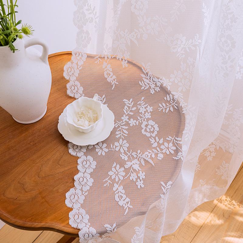 Weiße transparente Spitzengardinen & Hochzeitsvorhänge - Kostenloser Versand