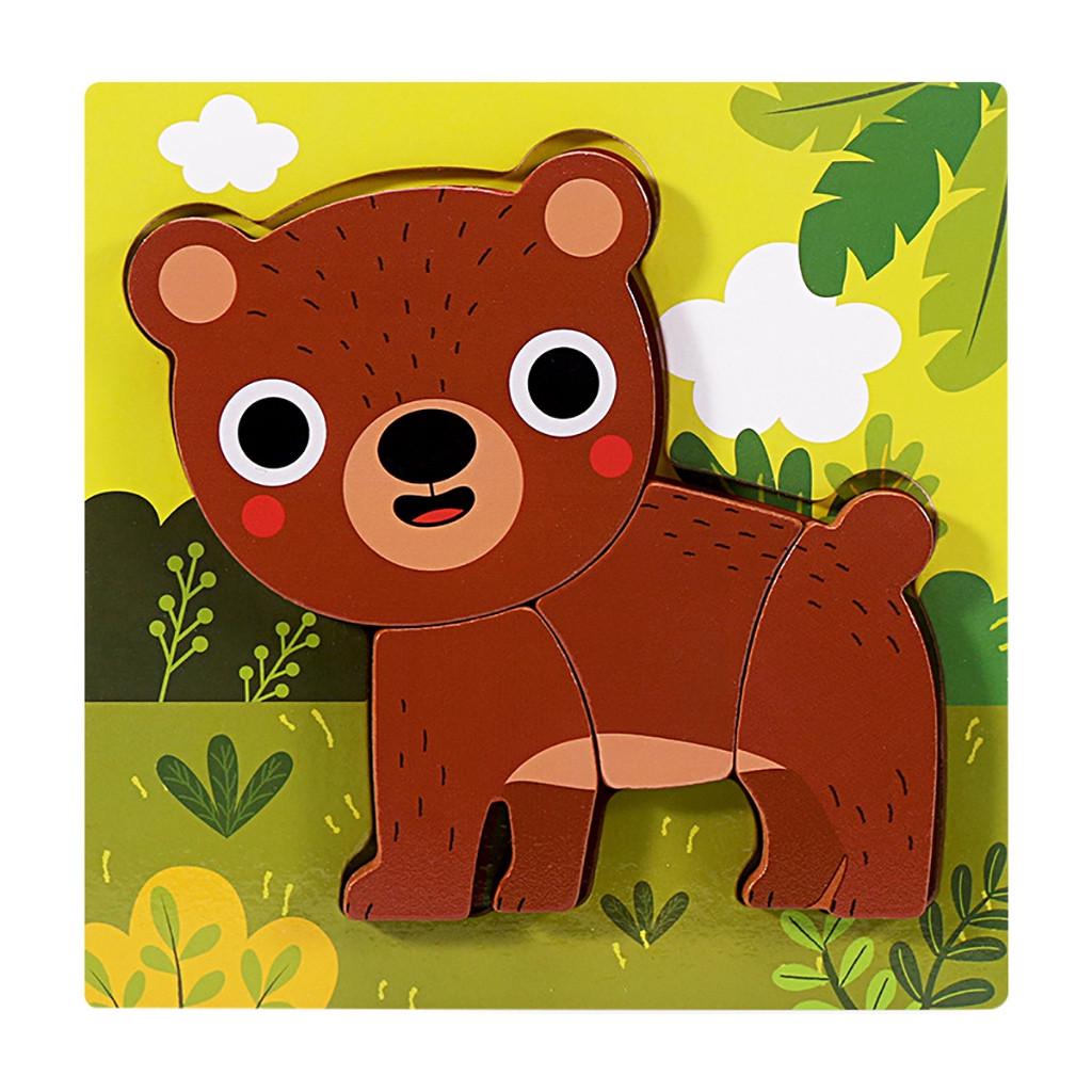 Buy Wooden Animal Puzzles for Toddlers 1 2 3 Years Old Boys Girls ...