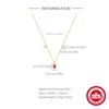 Stylish And Simple S925 Sterling Silver Blue Ruby With Diamond Horse'S Eye Stacked Women'S Versatile Collarbone Necklace