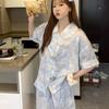 Sweet and Cute Pajamas Women's Summer Short-sleeved Trousers Girls Loungewear Suit