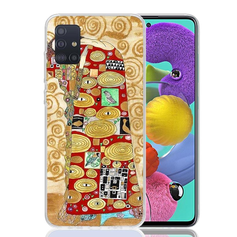 Kiss by Gustav Klimt Desig For Samsung Galaxy A52S A42 A32 A22 A12 A02S A51 A50S Phone Case A41 A31 A21S A30S A20S A20E A70 A71