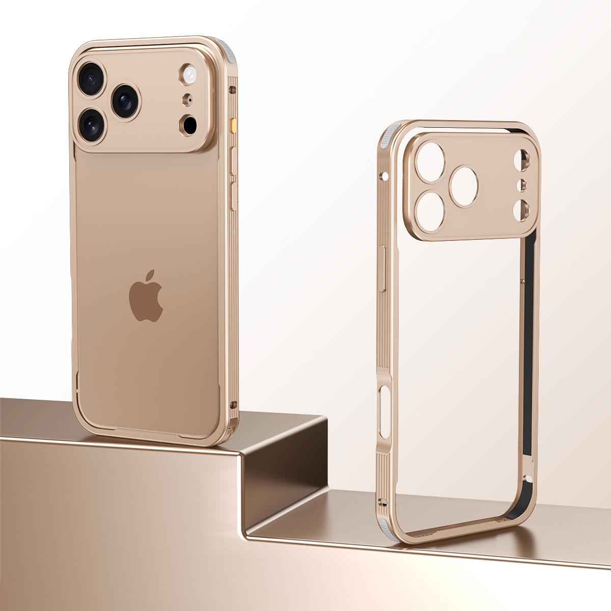

Авіаційний алюмінієвий сплав Рамка Бампер Чохол для телефону Для iPhone 17 16 15 14 13 Pro Max Plus Металевий захист об єктива Ударостійка кришка iPhone 17 Pro Max золотий