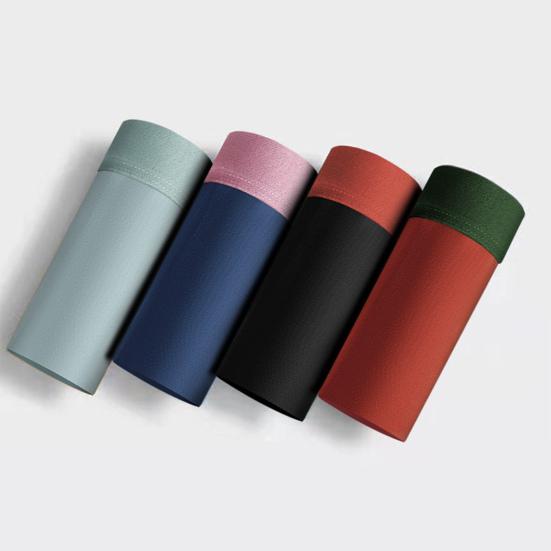 Men Boxer Underwear Elastic Mid-rise Tight Cut High Elasticity Shorts Panties Patchwork Color U-Convex Breathable Panties