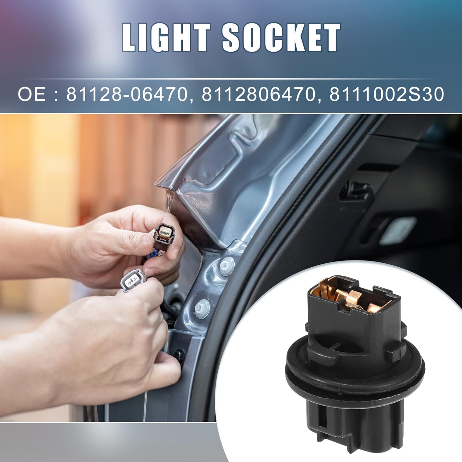 

Front Turn Signal Light Lamp Bulb Holder No.81128-06470 for Toyota Avalon 2013-2018 for Toyota Camry 2012-2023 for Toyota Corolla 2014-2022