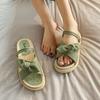 Internet Celebrity Explosion with Skirt Sandals Female Summer Fairy Wind 2025 New Fashion Student Platform Roman Flats