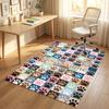 Dog Theme Crystal Velvet Rug Personalized Custom Name Text Soft Floor Mat Home Decor