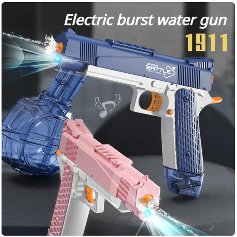 M1911 Electric Water Guns Pistol Toy Squirt Guns, Pool Beach Shooting Games Outdoor Toys, Water Blaster Pistol for Kids Adult