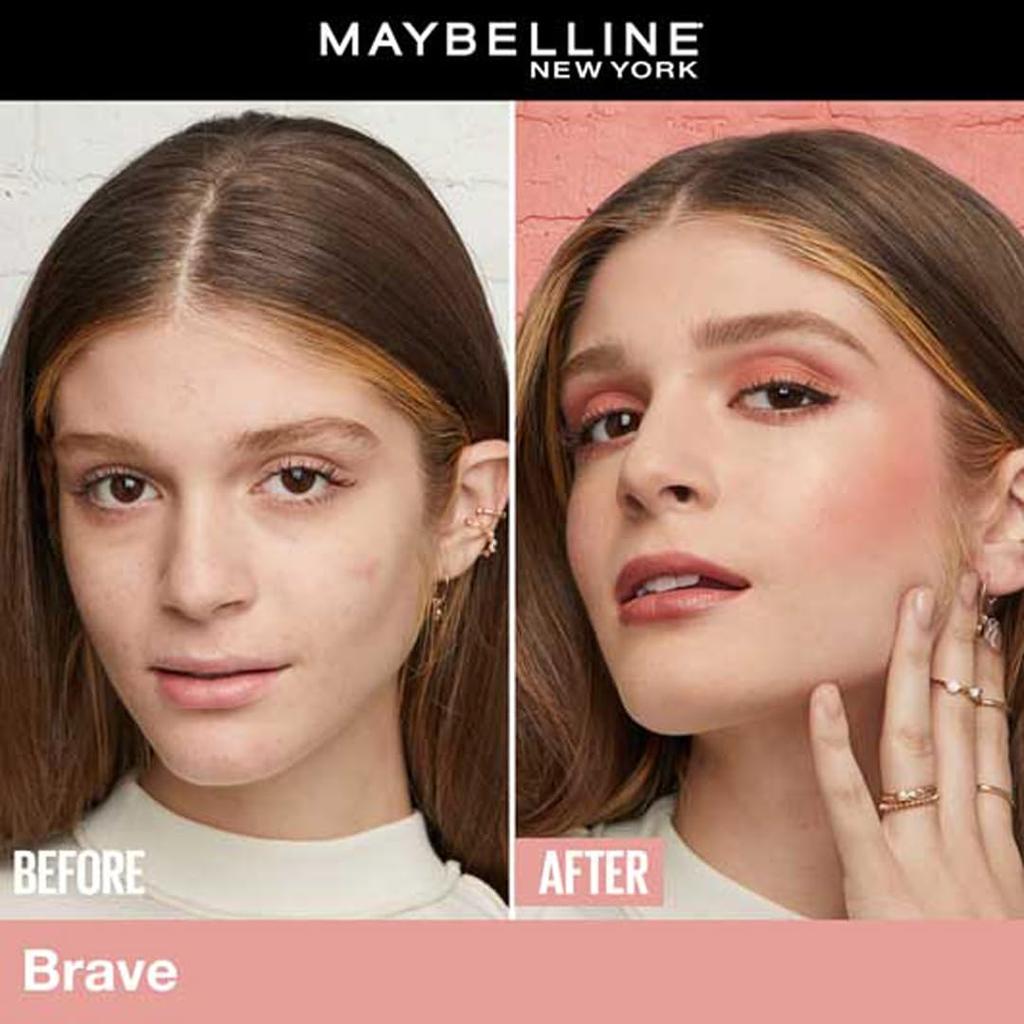 Maybelline New York Fit Me Mono Blush 10 Brave Long-Lasting Natural Cheek Colour Silky Smooth Lightweight 4.5g Compact