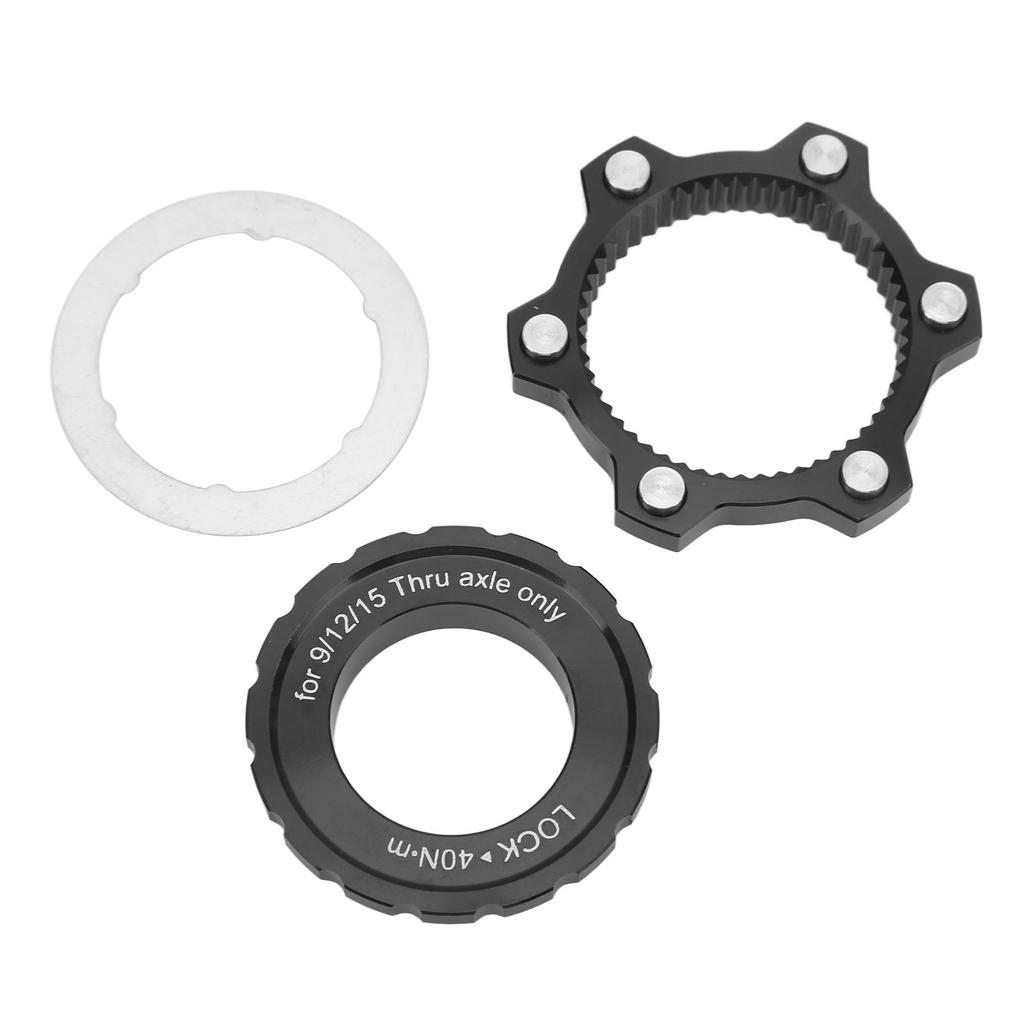 Bike Center Lock Disc to 6 Pin Disc Adapter Aluminum Alloy Bike Hubs Middle Lock Conversion Base with Lock Cover