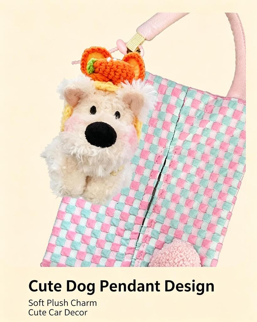 Cute Westie Dog Car Tissue Holder Hanging Car Seat Tissue Storage Bag