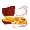 12-Piece Paper Party Trays - World Cup Football Boat Boxes, Fried Chicken & Burger Serving Trays, Disposable Food Containers, Game Day Party Supplies