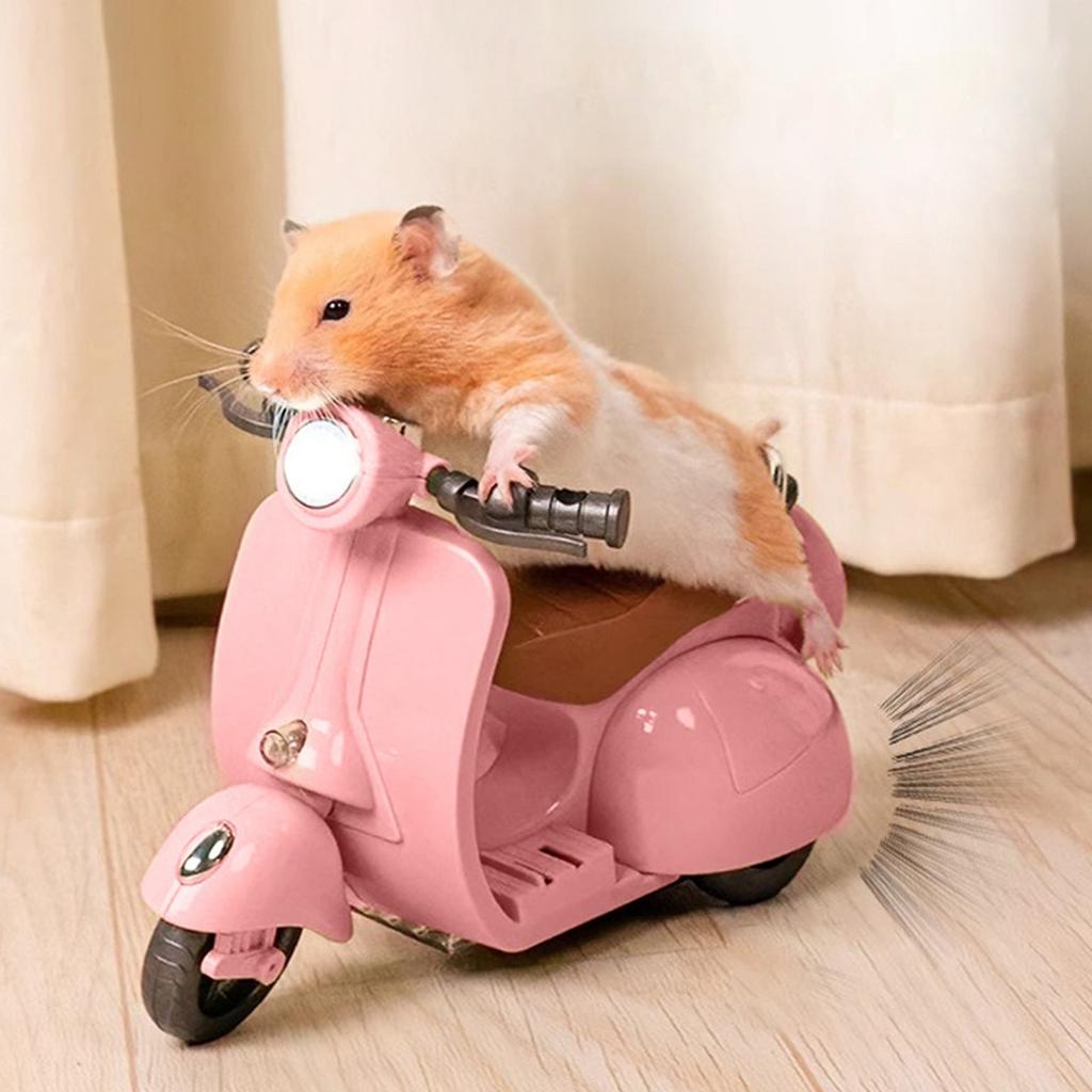 Miniature Stunt Motorcycle Toy Car 360 Rotation Swing Doll Accessories Pet Electric Motorcycle Model