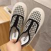 Fashion Round Toe Female Footwear Canvas Women's Shoes Slip on Flat Casual Sneaker Trends 2024 High Quality Cotton Korean Daily Routine