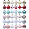 12 Pcs 2.4 Inch Christmas Ball Ornaments for Tree,Red and Green Glittering Hanging Bulbs Pendants for Christmas Tree Decorations