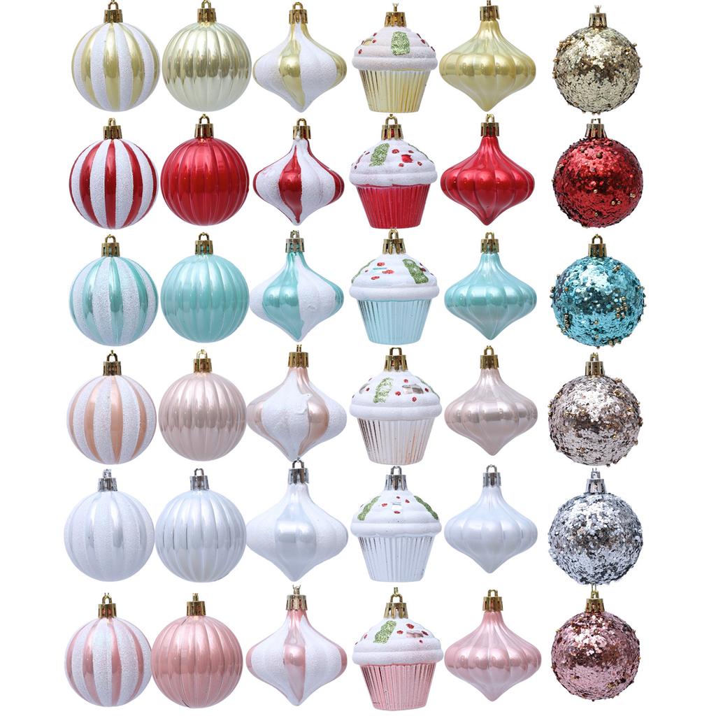 12 Pcs 2.4 Inch Christmas Ball Ornaments for Tree,Red and Green Glittering Hanging Bulbs Pendants for Christmas Tree Decorations