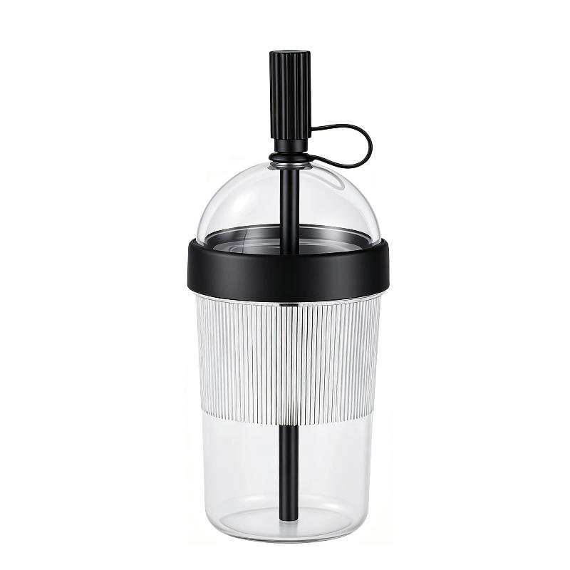 1Pcs Plastic Coffee Cup Cold Drink Tumbler Double Drinking Cup With Lid And Straw For Women Men Travelers Students Home Office