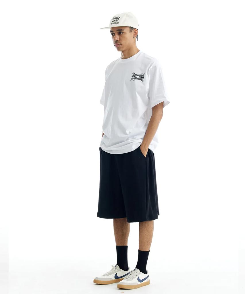 CREAM SODA LAB Minimal Wide Training Essential Side Cut Bermuda Shorts