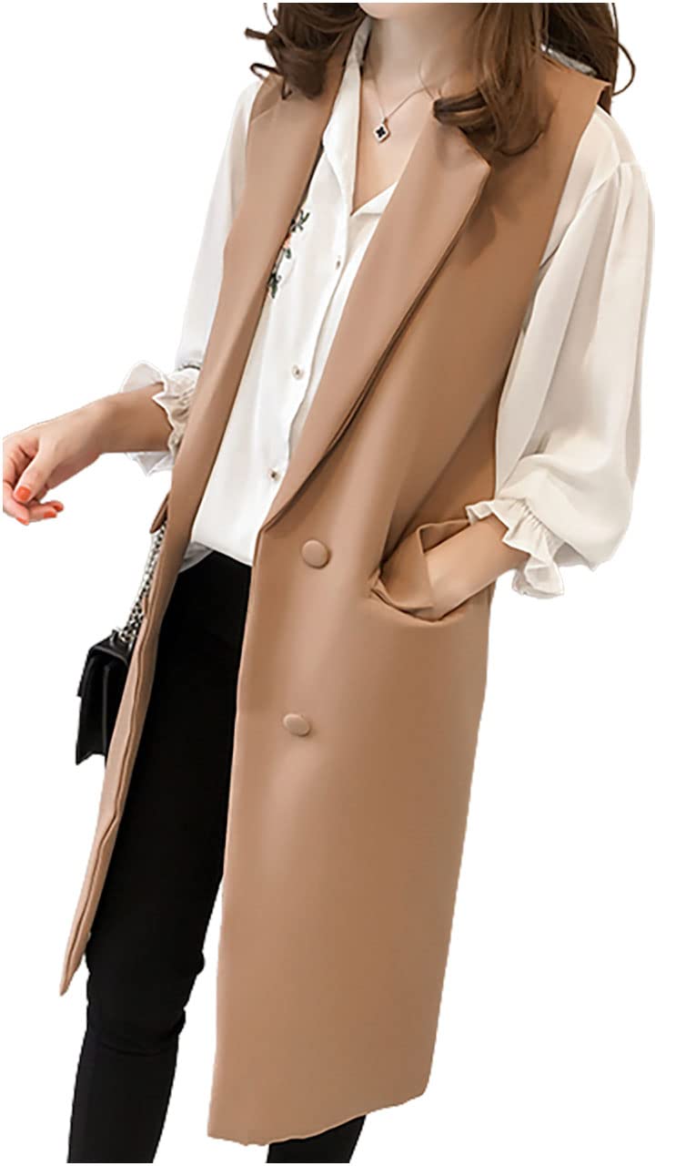 

Чуначи Длинный Закрывает Длинный Свободный Входной Траншейный Жилет, Без рукавов, Формальный, Офисный, Ягодицы, Весна/Осень, Длина, Посадка, Мягкий, Расслабленный, Весна, бежевый