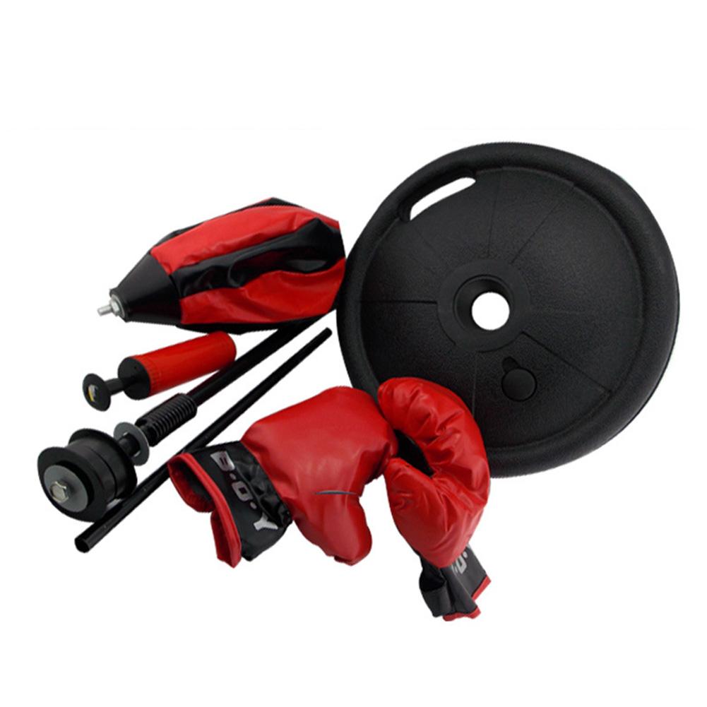 Children Gloves Stand Boxing with Punching Ball Hand Pump and Adjustable Height Stand