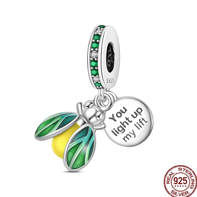 Copper Spring Luminous Insect Butterfly Series Flower Element Gift Beads Suitable For Pan Original Bracelet