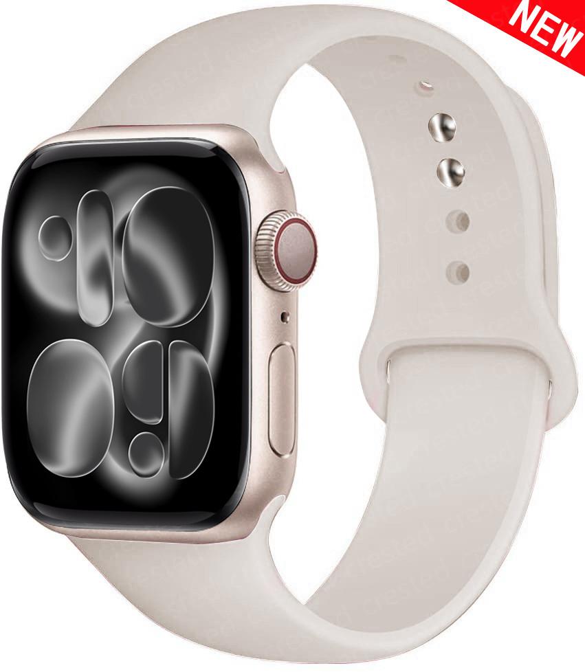 Silicone strap For Apple Watch 11 band 44mm 40mm 49mm 45mm 41mm 38 46mm 42mm correa bracelet iWatch series 9 8 7 6 SE ultra 2 3