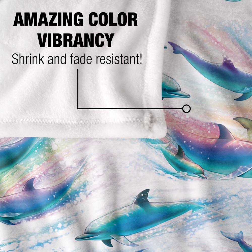 Royce McClure Dolphin Flow Silky Repeat Print Supersoft Blanket