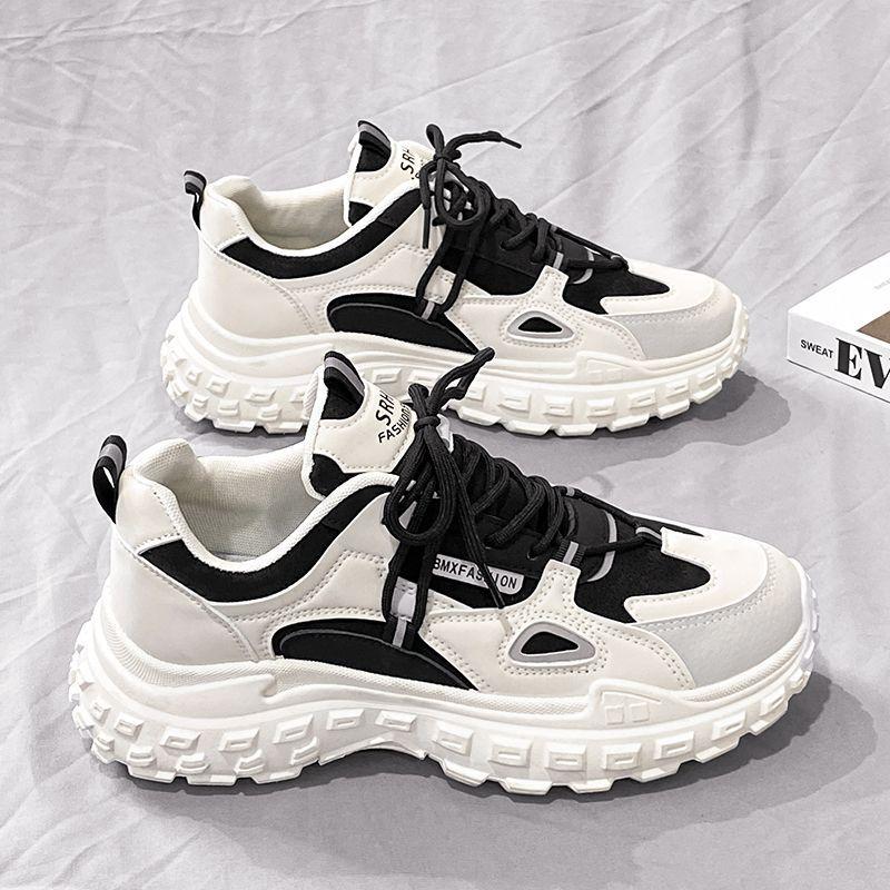 Platform Fashion Sports Shoes Summer New Internet Celebrity Hong Kong Style Breathable Casual Work Non-slip Wear-resistant Dad Shoes
