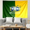 Brazilian Football Crest Printed Printed Tapestry, for Bedroom,Livingroom, Dormitory, Large Wall Decor, Fabric Decor Fan Birthday Gifts