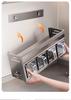 Punch-Free Wall-Mounted Kitchen Seasoning Rack with Jars and Condiment Set