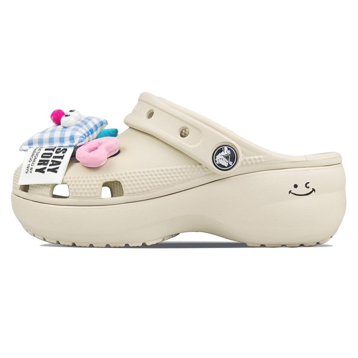 

Crocs Классические сабо на платформе BNK Pillow Party EVA Удобные Простые Милые Универсальные Повседневные Дырявые туфли Женские Белые 36-37