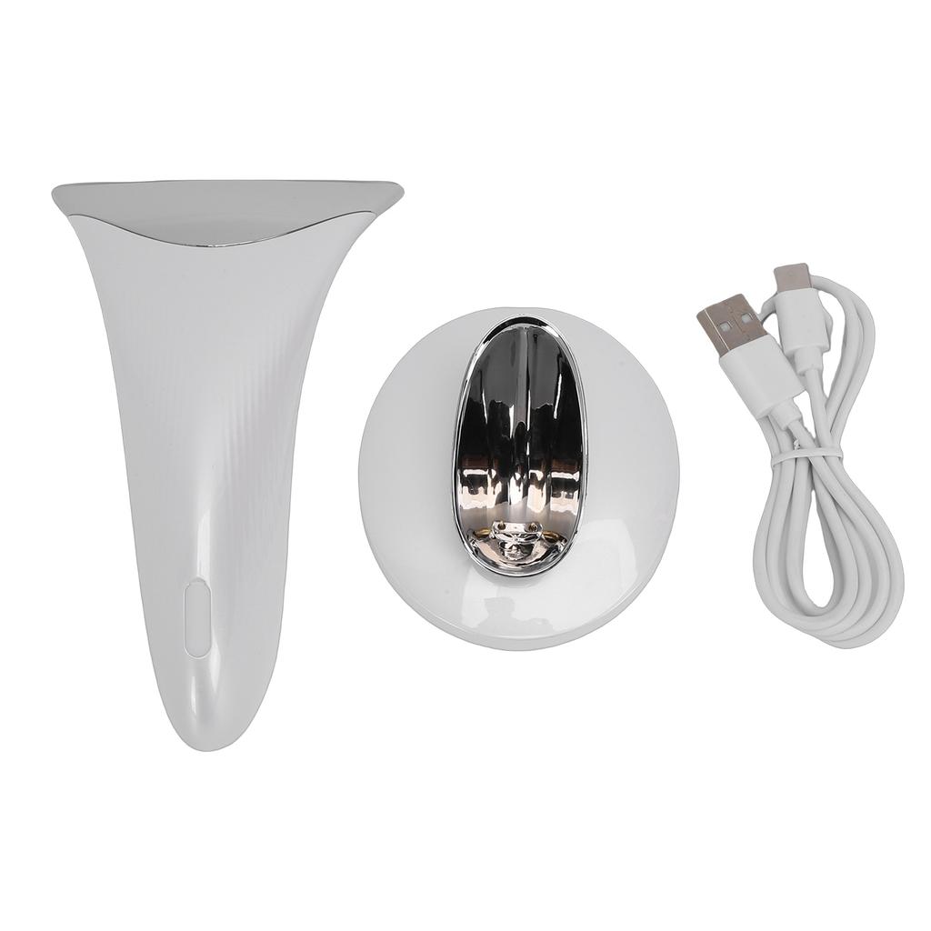 LED Light Face Neck Massager 3 Colors Light 113 Fahrenheit Heating Vibrating Double Chin Lifting Neck Massager White