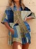 Flower 1116 Summer New Checked Pattern Short Sleeve Shirt Shorts Set