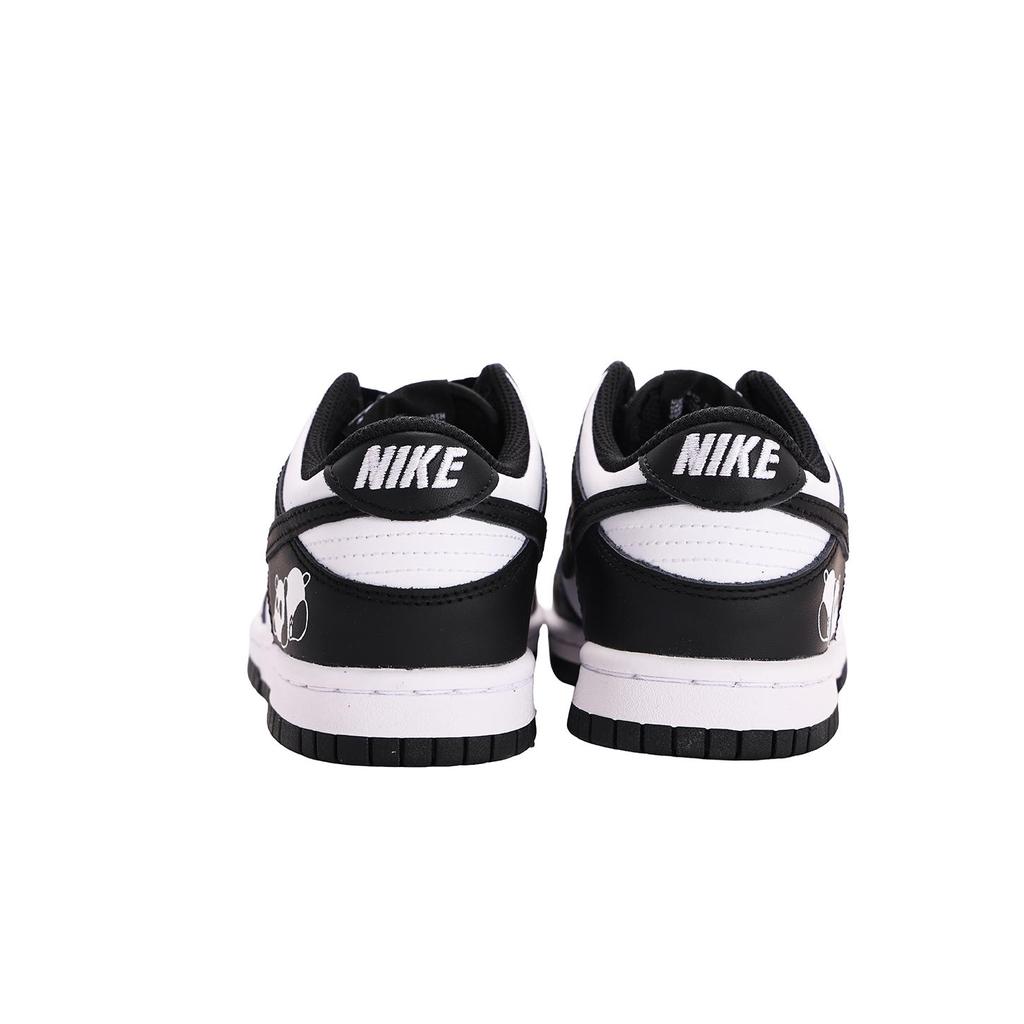 Nike Dunk Coverage Slip Resistant Low Top Skateboard Shoes Unisex White Black HF5441-100(Team59-)