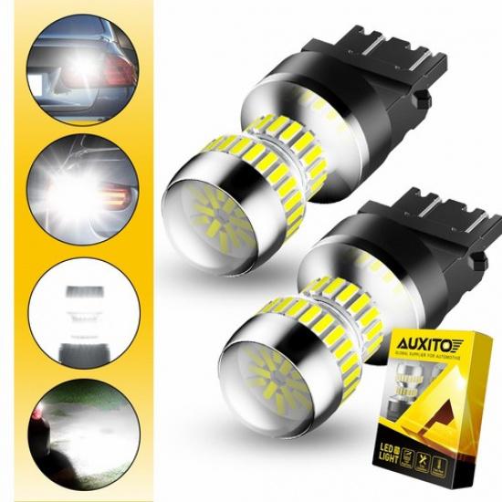 

2x 3156 3157 Reverse DayRunning Turn Signal Light LED White Universal Bulb Set