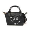 Used Le Pliage XS Horse Logo Embossed 2-Way Shoulder Bag by Andre Saraiva, Black, 12768, L1500MRC001, 7922, Unisex from