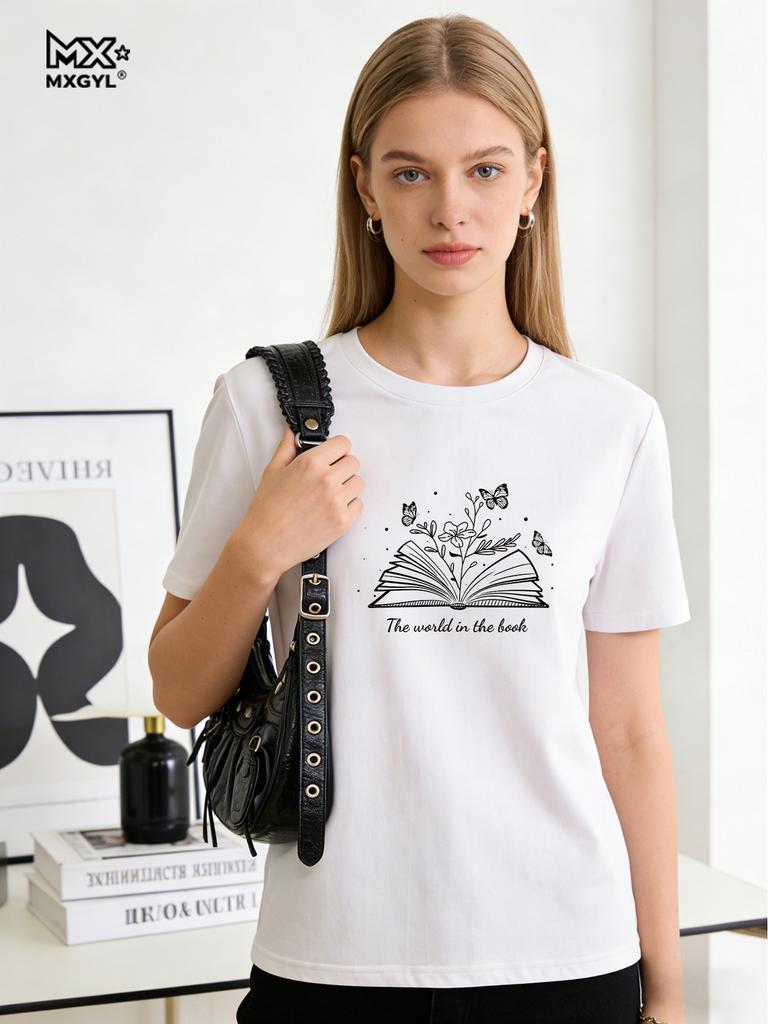 Funny Reading Shirt Book Shirt Librarian Gift Women Short Sleeve T-Shirts Cute Graphic Tees One More Chapter Tshirt Bookish Gift