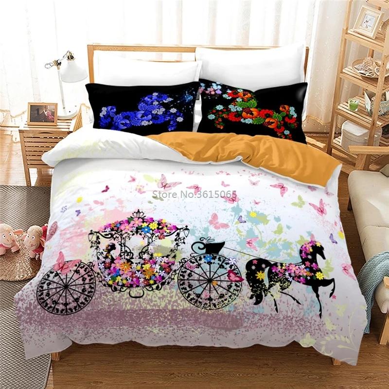 New Animal Horse 3d Bedding Set Printed Duvet Cover Set with Pillowcase Twin Full Queen King Size Bedclothes Drop Shipping