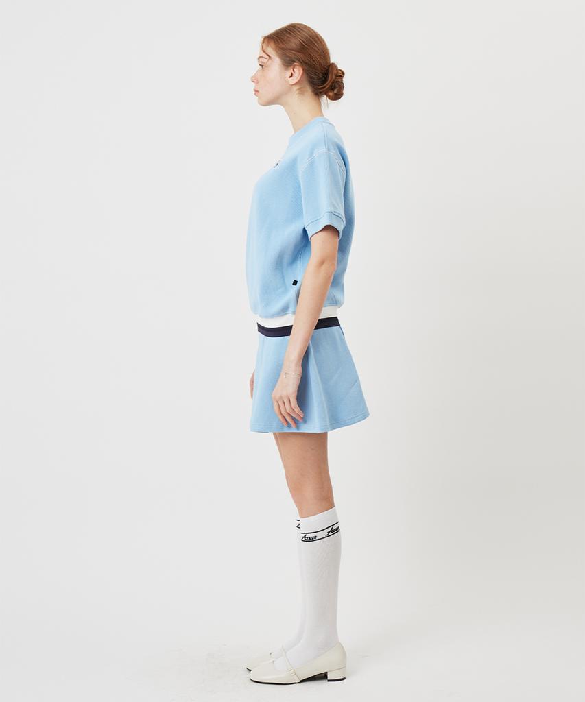 A Ben Stitch Flare Skirt Sky Blue